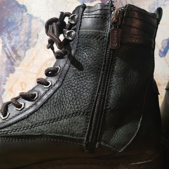 Blondo Men's Jasper Black Leather Lace-Up Boots. Size 9.5 - Picture 7 of 11